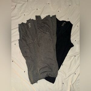 NATURAL LIFE Knit V-Neck Jumpsuits